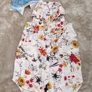 Sleeveless Button Down Top